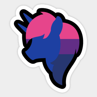 Bi-corn Pride Silhouette Sticker